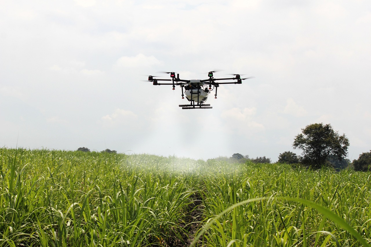 Aerial drone spraying